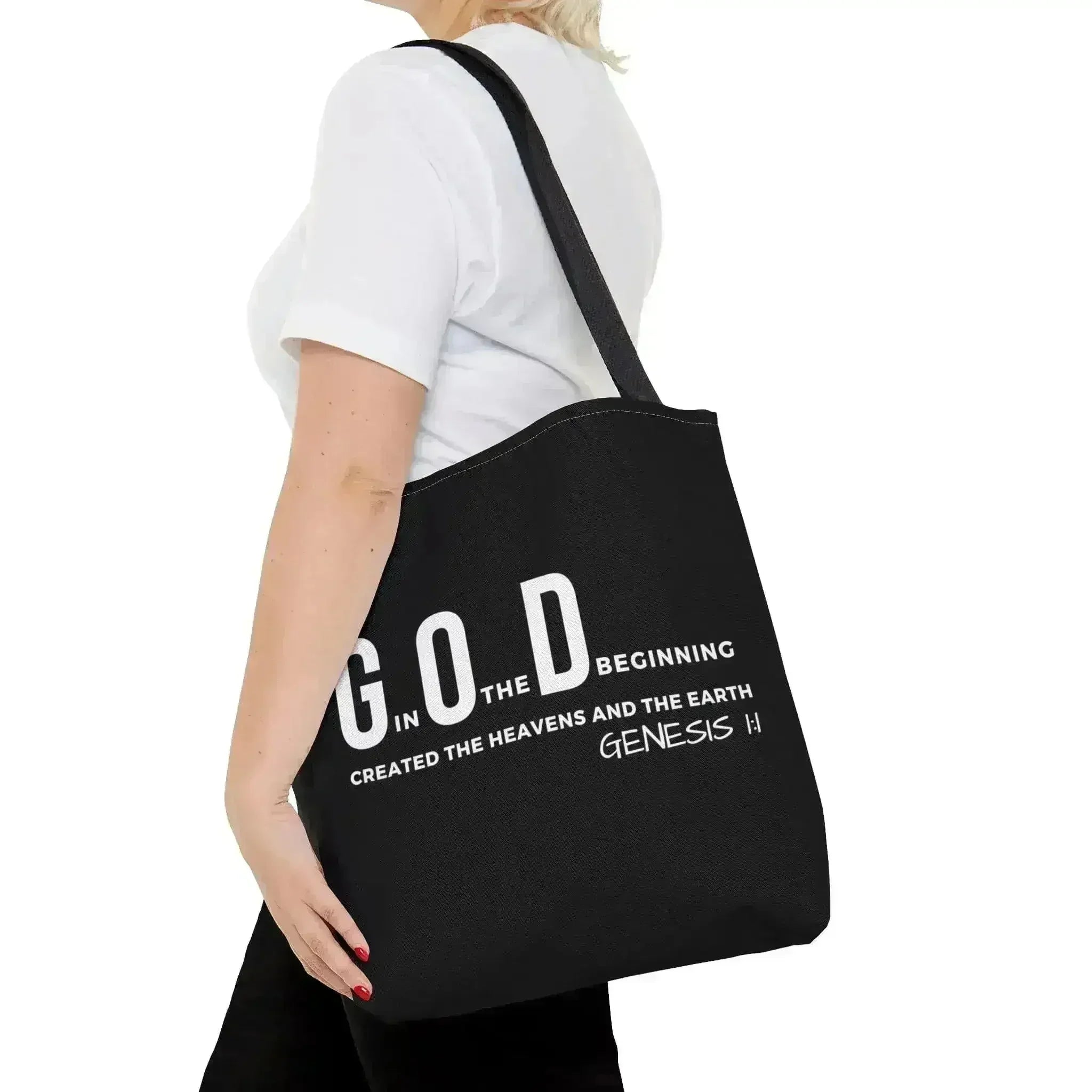 Large Tote Bag God in the Beginning Print - Femstylo