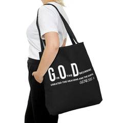 Large Tote Bag God in the Beginning Print - Femstylo