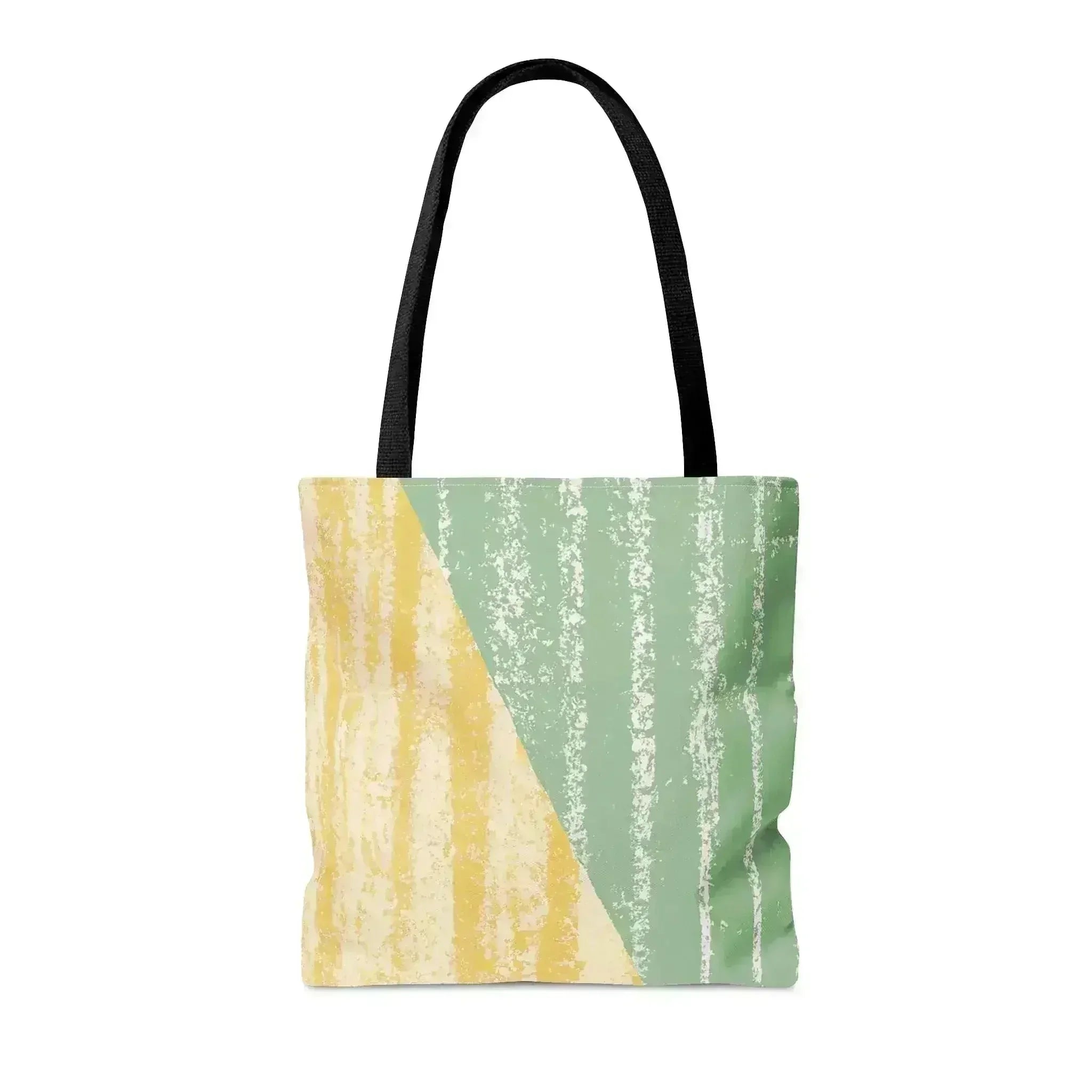 Large Tote Bag Green Textured Boho Pattern - Femstylo