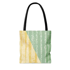 Large Tote Bag Green Textured Boho Pattern - Femstylo