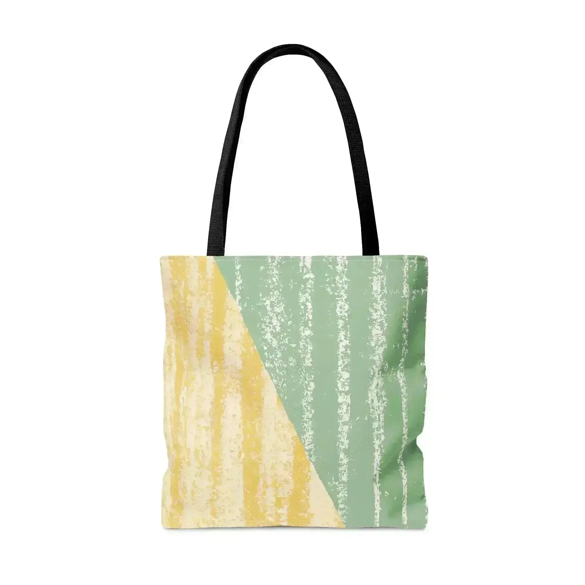 Large Tote Bag Green Textured Boho Pattern - Femstylo