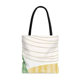 Large Tote Bag Green Textured Boho Pattern - Femstylo