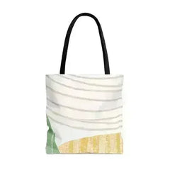 Large Tote Bag Green Textured Boho Pattern - Femstylo