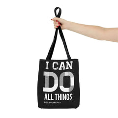 Large Tote Bag i can do All Things Philippians 4:13 - Femstylo