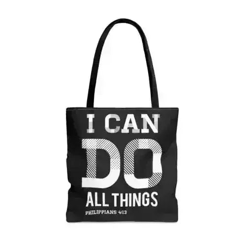 Large Tote Bag i can do All Things Philippians 4:13 - Femstylo