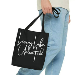 Large Tote Bag Living Life Unlimited - Inspirational Motivation - Femstylo