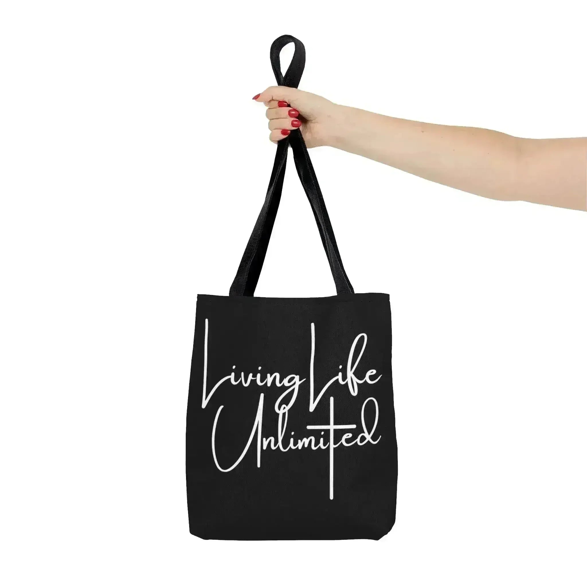 Large Tote Bag Living Life Unlimited - Inspirational Motivation - Femstylo