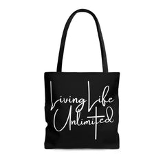 Large Tote Bag Living Life Unlimited - Inspirational Motivation - Femstylo