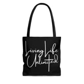 Large Tote Bag Living Life Unlimited - Inspirational Motivation - Femstylo