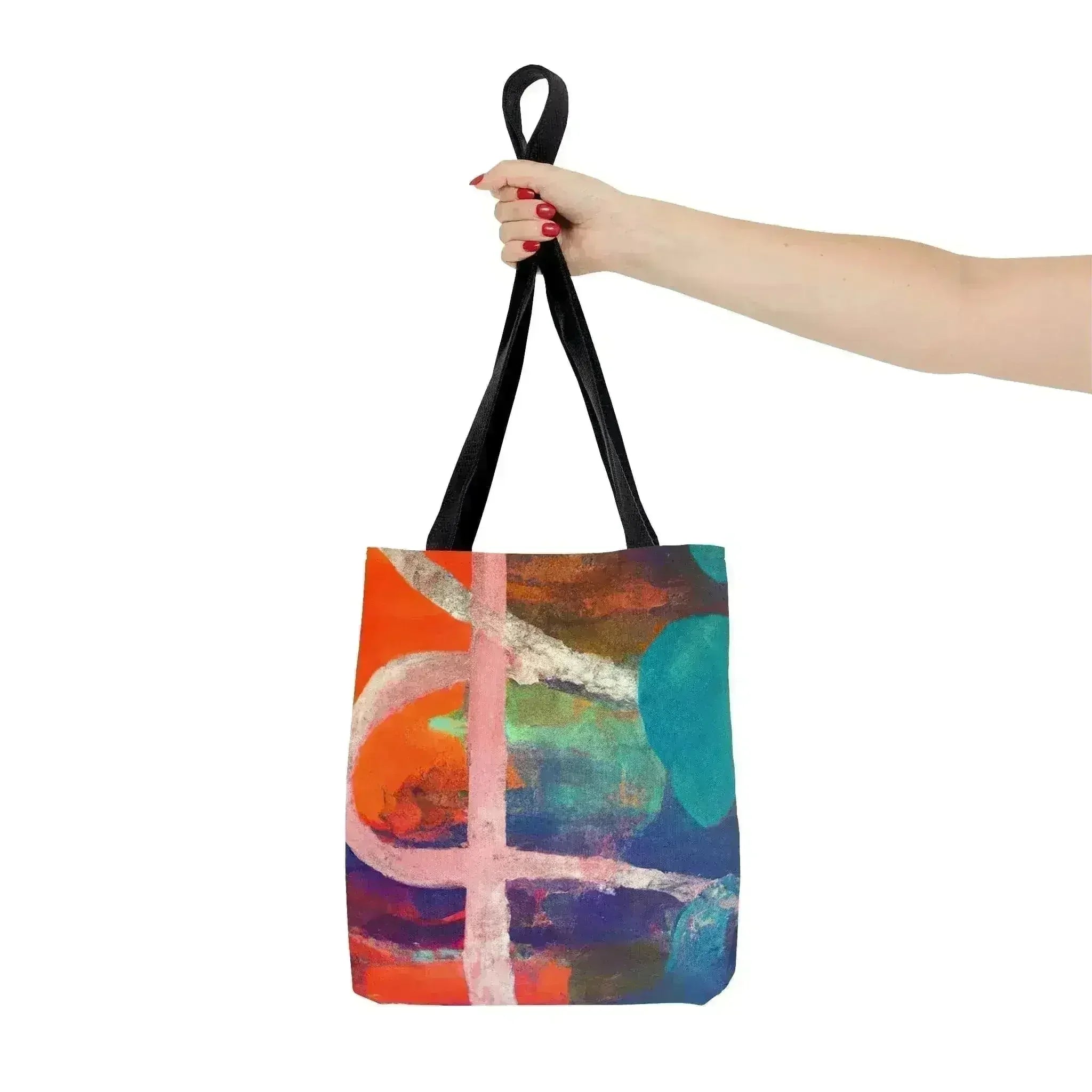 Large Tote Bag Multicolor Abstract Expression Pattern 030423b - Femstylo