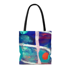 Large Tote Bag Multicolor Abstract Expression Pattern 030423b - Femstylo