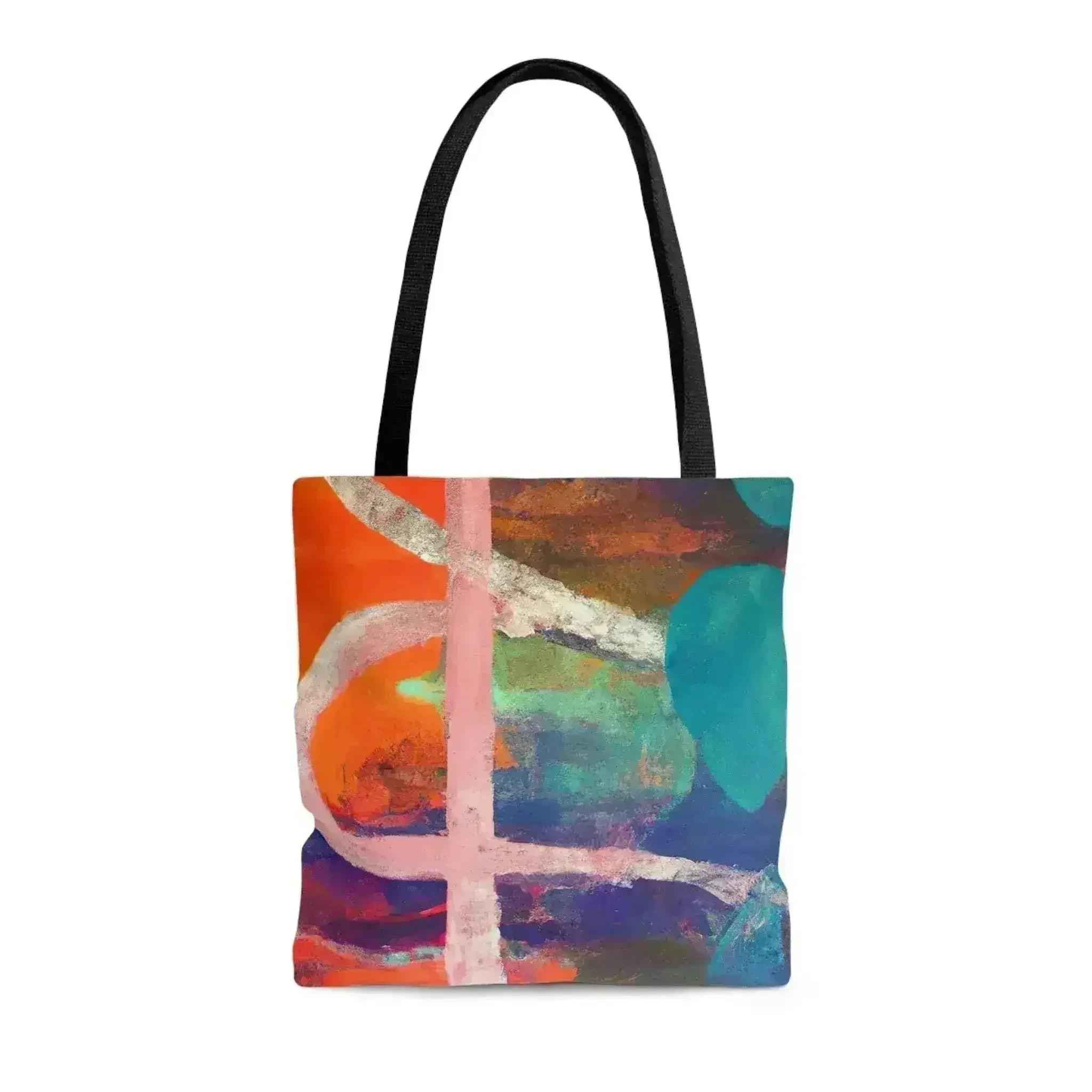 Large Tote Bag Multicolor Abstract Expression Pattern 030423b - Femstylo