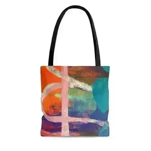 Large Tote Bag Multicolor Abstract Expression Pattern 030423b - Femstylo