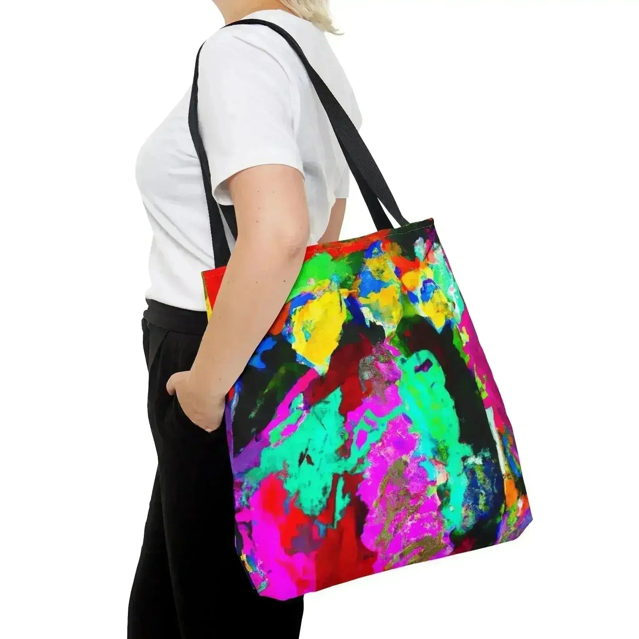 Large Tote Bag Multicolor Abstract Pattern - Femstylo