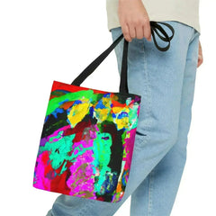 Large Tote Bag Multicolor Abstract Pattern - Femstylo