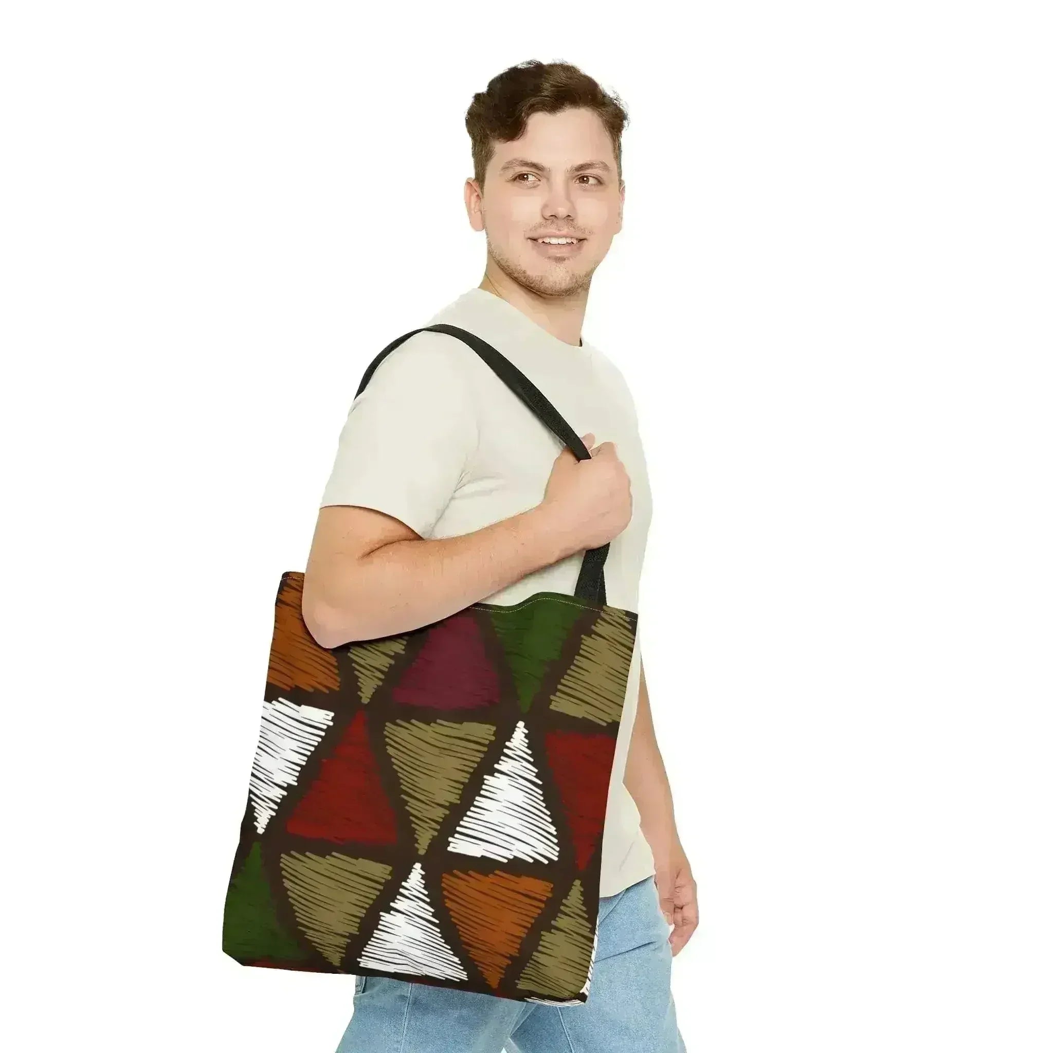 Large Tote Bag Multicolor Tribal Pattern - Femstylo