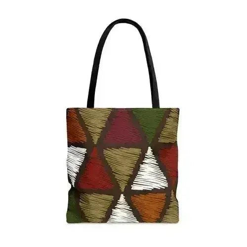 Large Tote Bag Multicolor Tribal Pattern - Femstylo
