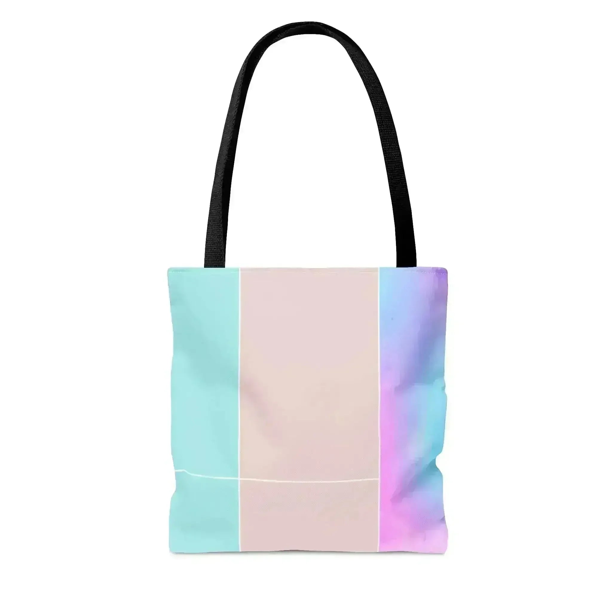 Large Tote Bag Pastel Colorblock Watercolor Illustration - Femstylo