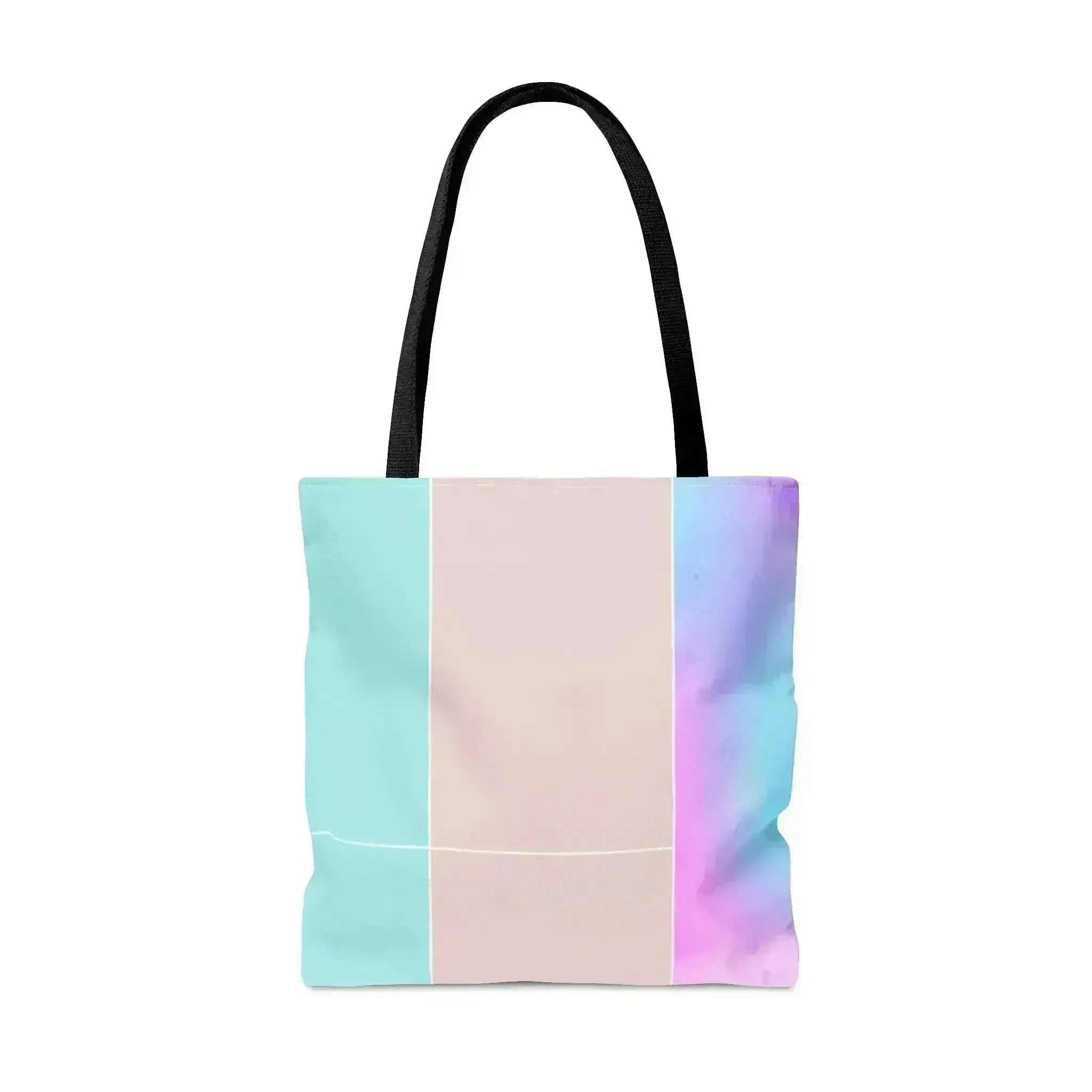 Large Tote Bag Pastel Colorblock Watercolor Illustration - Femstylo