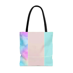 Large Tote Bag Pastel Colorblock Watercolor Illustration - Femstylo