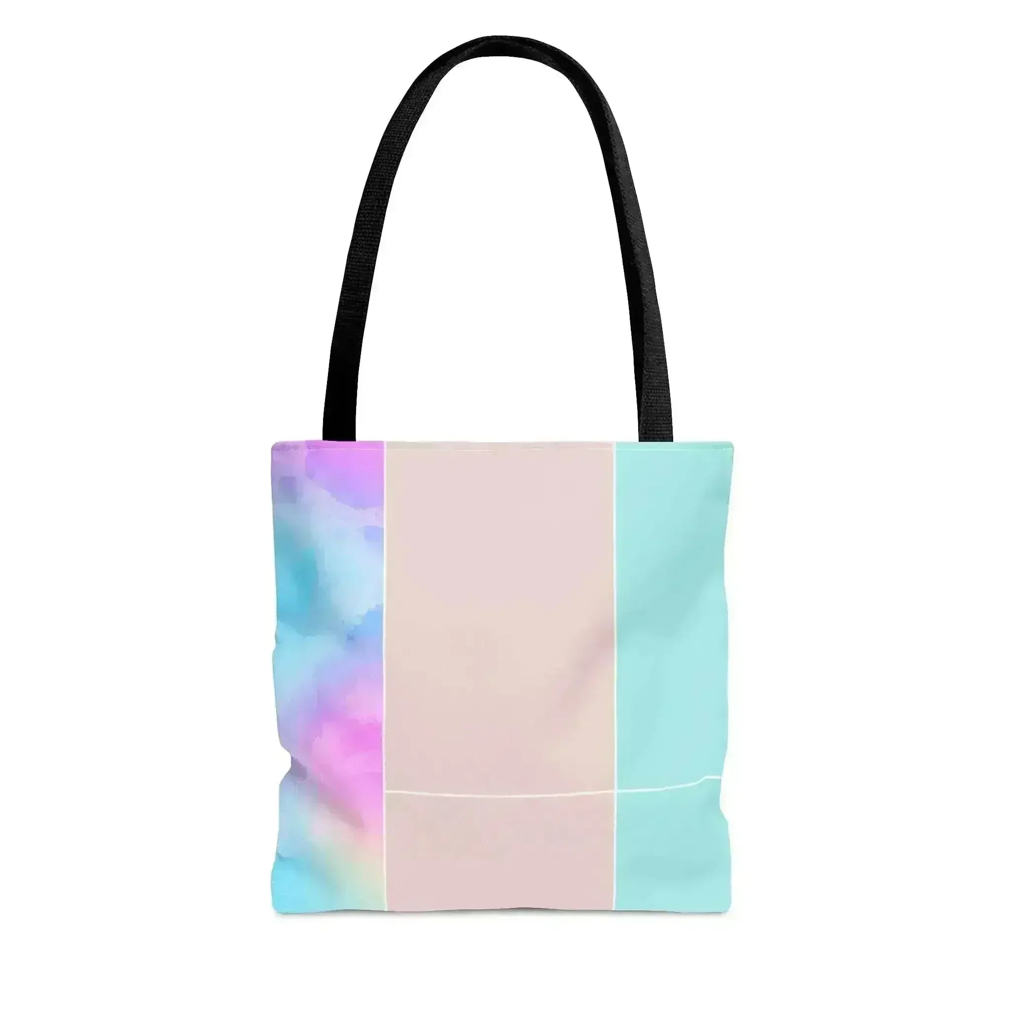 Large Tote Bag Pastel Colorblock Watercolor Illustration - Femstylo