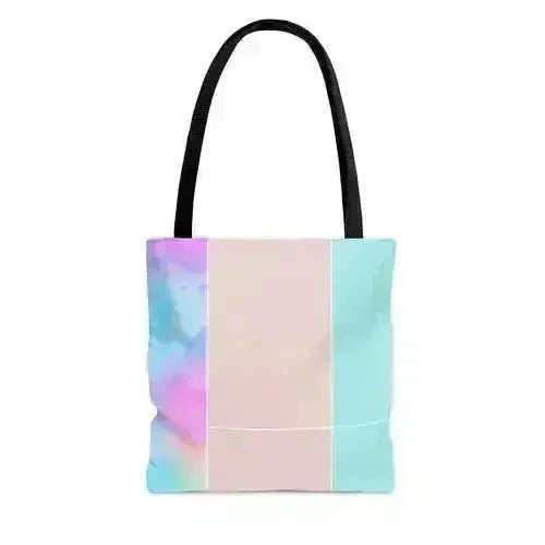 Large Tote Bag Pastel Colorblock Watercolor Illustration - Femstylo