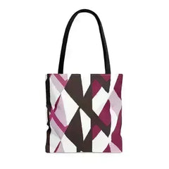Large Tote Bag Pink Mauve Pattern - Femstylo