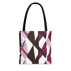 Large Tote Bag Pink Mauve Pattern - Femstylo