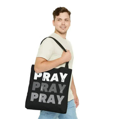 Large Tote Bag Pray on it Over it Through - Femstylo