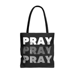 Large Tote Bag Pray on it Over it Through - Femstylo