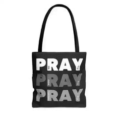 Large Tote Bag Pray on it Over it Through - Femstylo