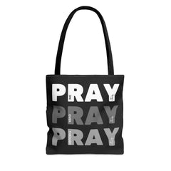 Large Tote Bag Pray on it Over it Through - Femstylo