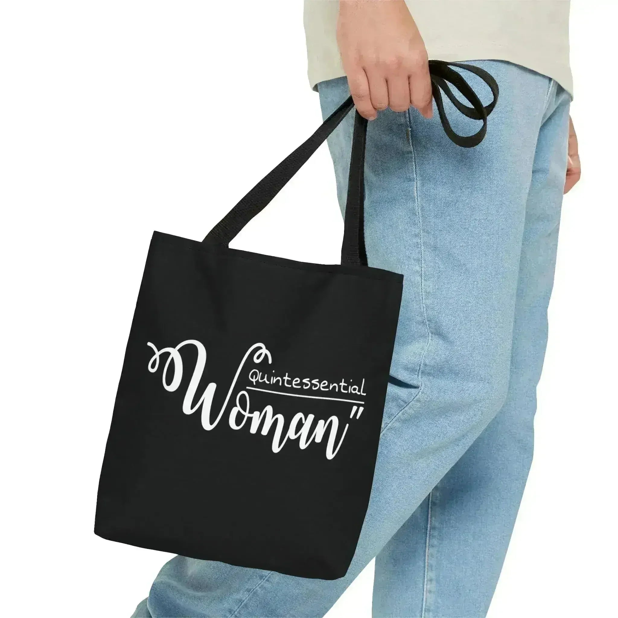 Large Tote Bag Quintessential Woman Inspirational Affirmation - Femstylo
