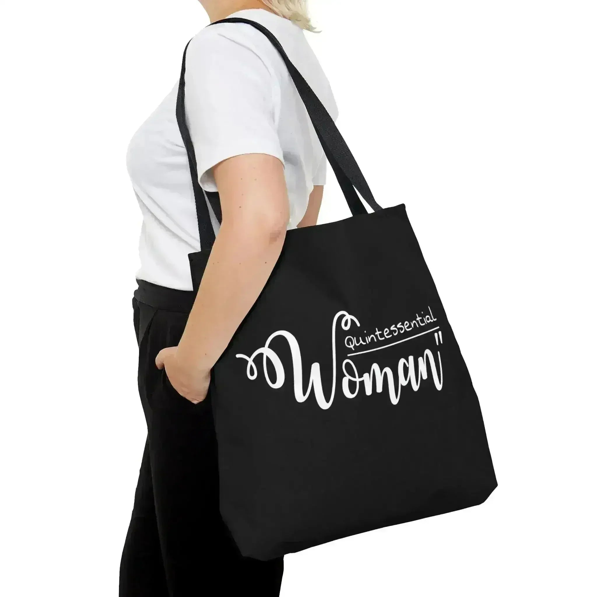 Large Tote Bag Quintessential Woman Inspirational Affirmation - Femstylo