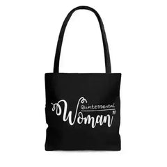 Large Tote Bag Quintessential Woman Inspirational Affirmation - Femstylo