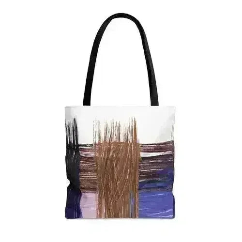 Large Tote Bag Rustic Brown Interweave Print - Femstylo