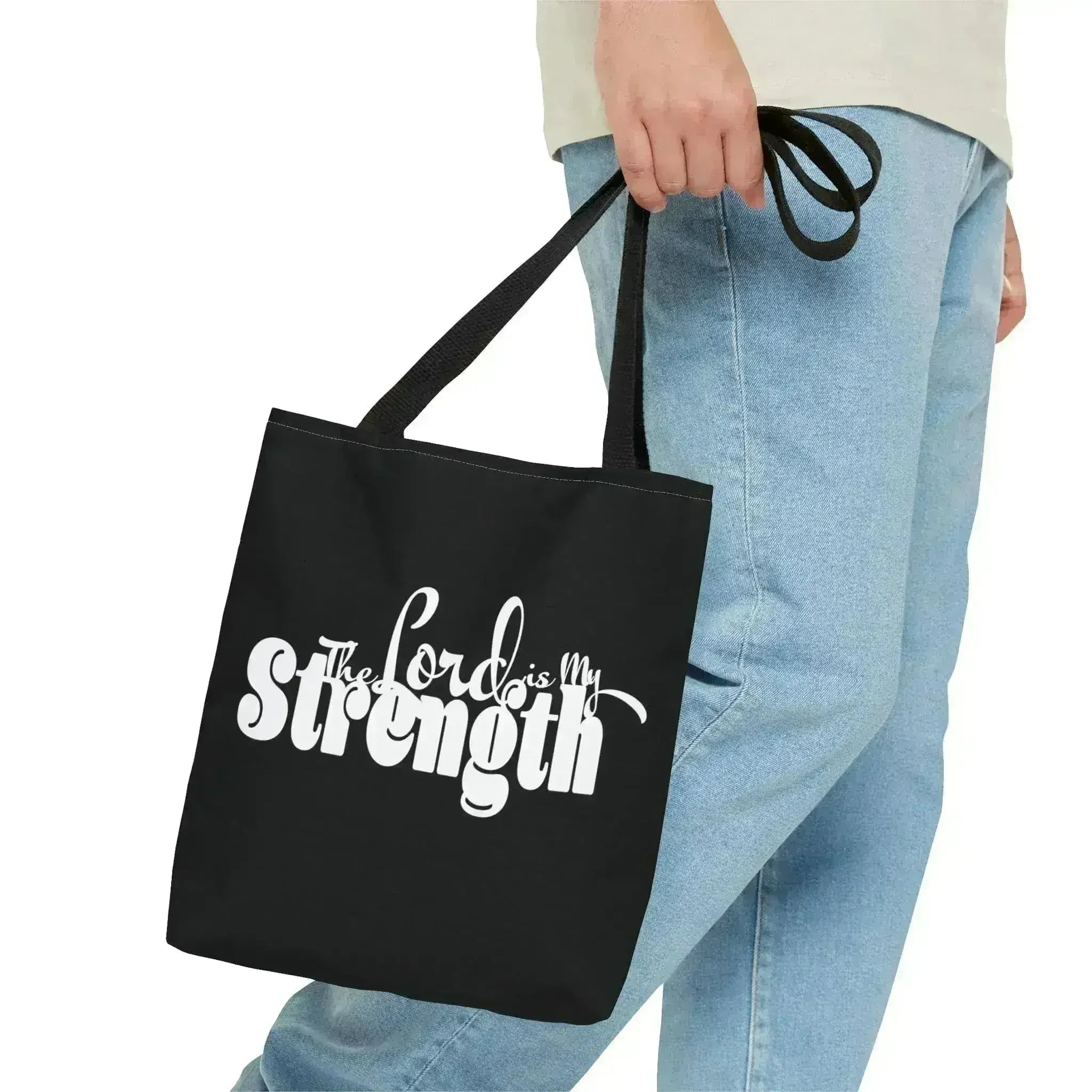 Large Tote Bag the Lord is my Strength Print - Femstylo