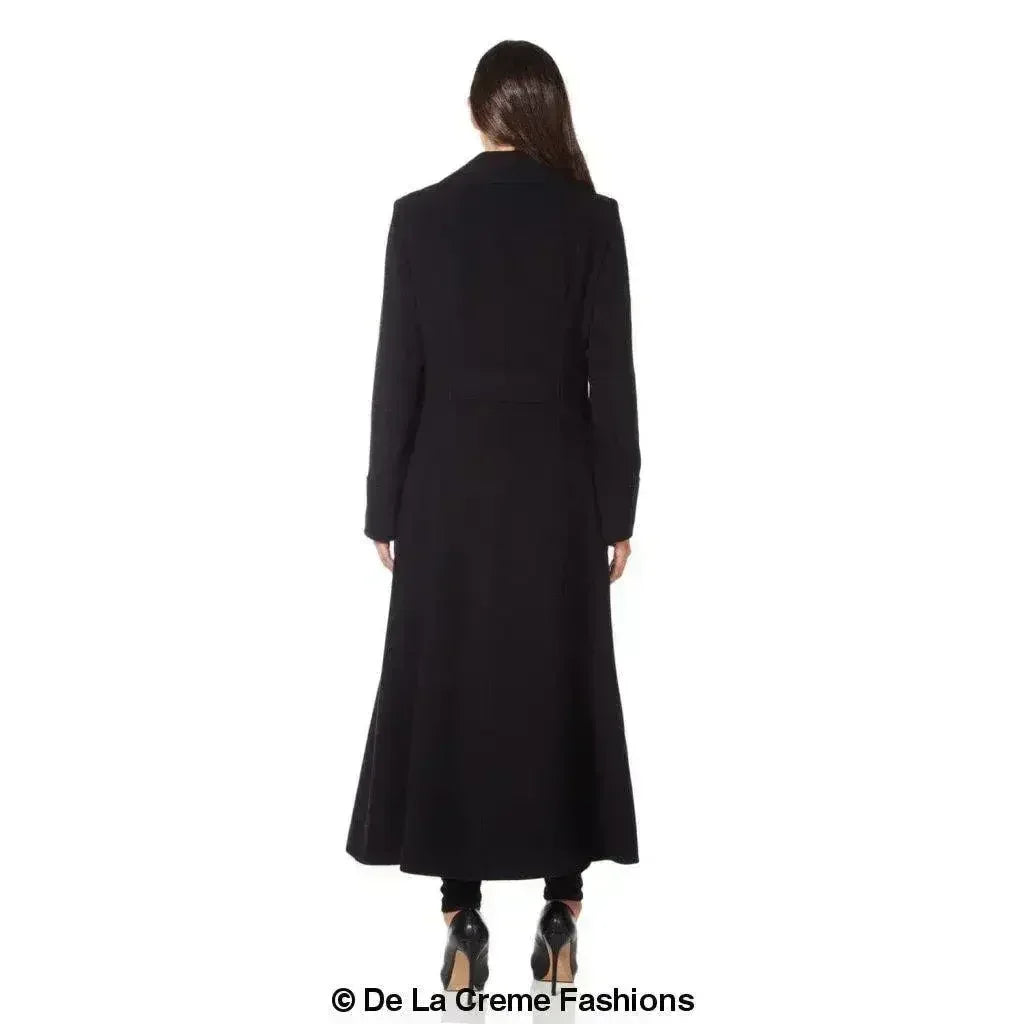 Wool Blend Double Breasted Maxi Coat (2004-WOOL) - Femstylo