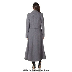 Wool Blend Double Breasted Maxi Coat (2004-WOOL) - Femstylo