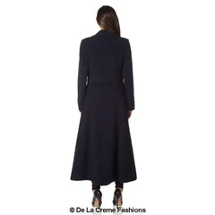 Wool Blend Double Breasted Maxi Coat (2004-WOOL) - Femstylo
