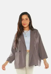 Casual Oversized Double Breasted Jacket - Femstylo