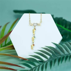 Mother's Day MOM Foot Personalized Necklace - Femstylo