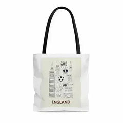 England Symbol Tote Bag - Medium Polyester Shopper 16 - Femstylo