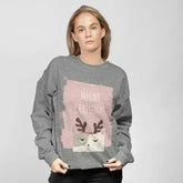 Meowy Christmas Sweatshirt - Festive Cat Loungewear | Femstylo - Femstylo