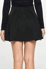 High-Waisted Pleated Skater Skirt - Femstylo