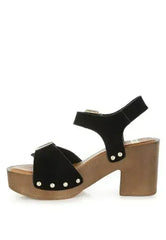 Lhasa Real Suede Leather Clog Sandals - Femstylo