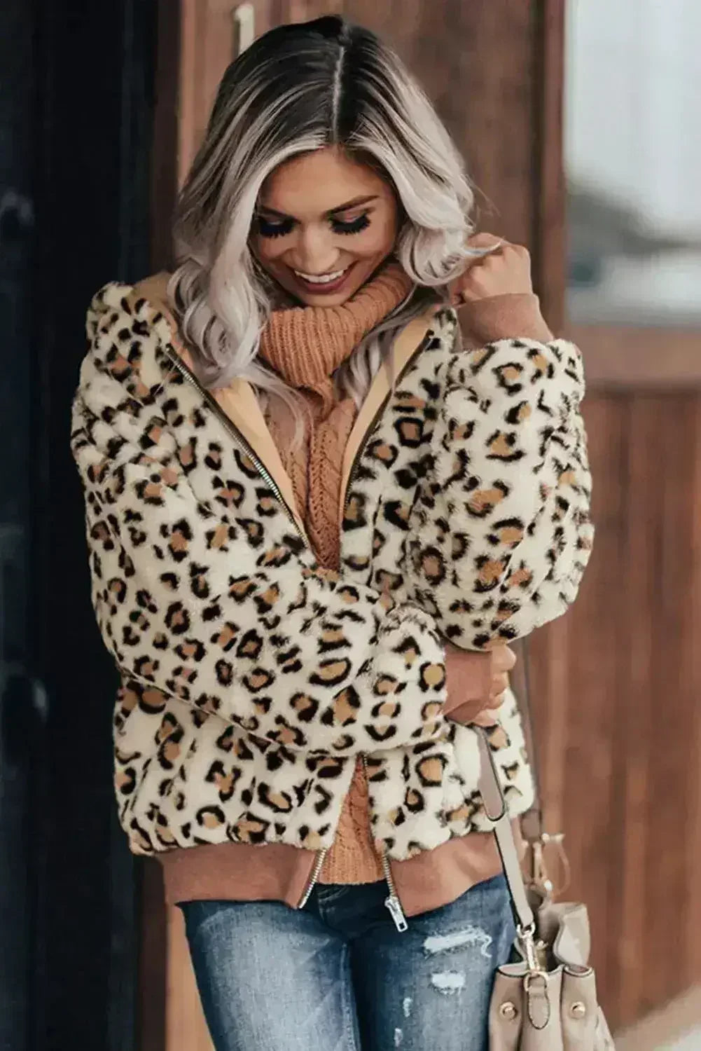 Cozy Plush Leopard Jacket - Femstylo