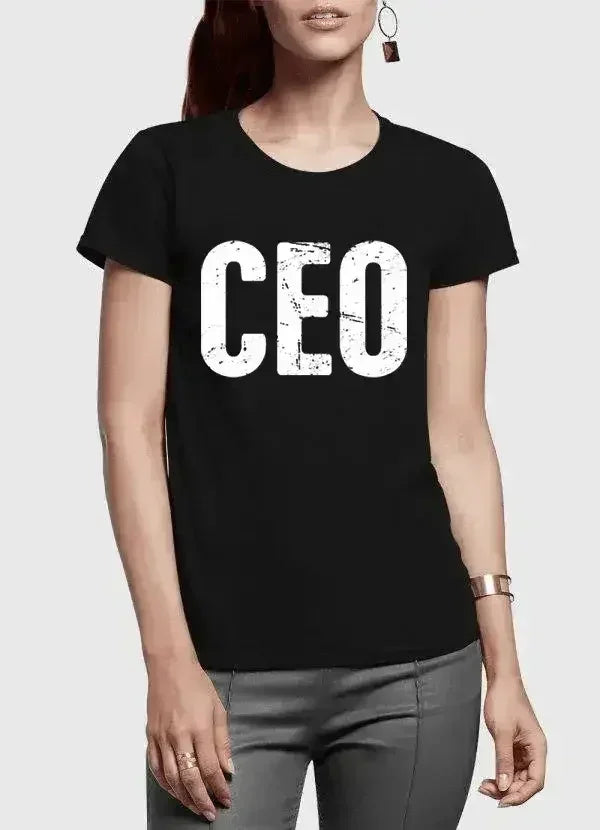 CEO Half Sleeves Women T-shirt - Femstylo