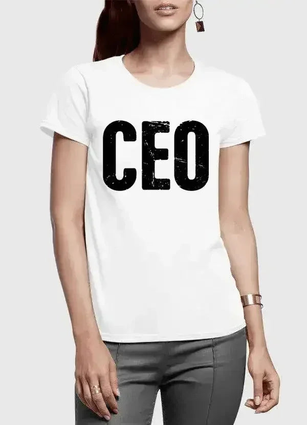 CEO Half Sleeves Women T-shirt - Femstylo
