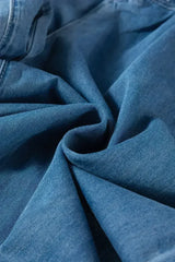 Carbon Grey Mineral Wash Button High Waist Wide Leg Jeans - Femstylo